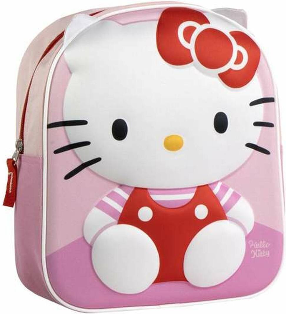 Hello Kitty 3D Backpack Skolväska - Rosa
