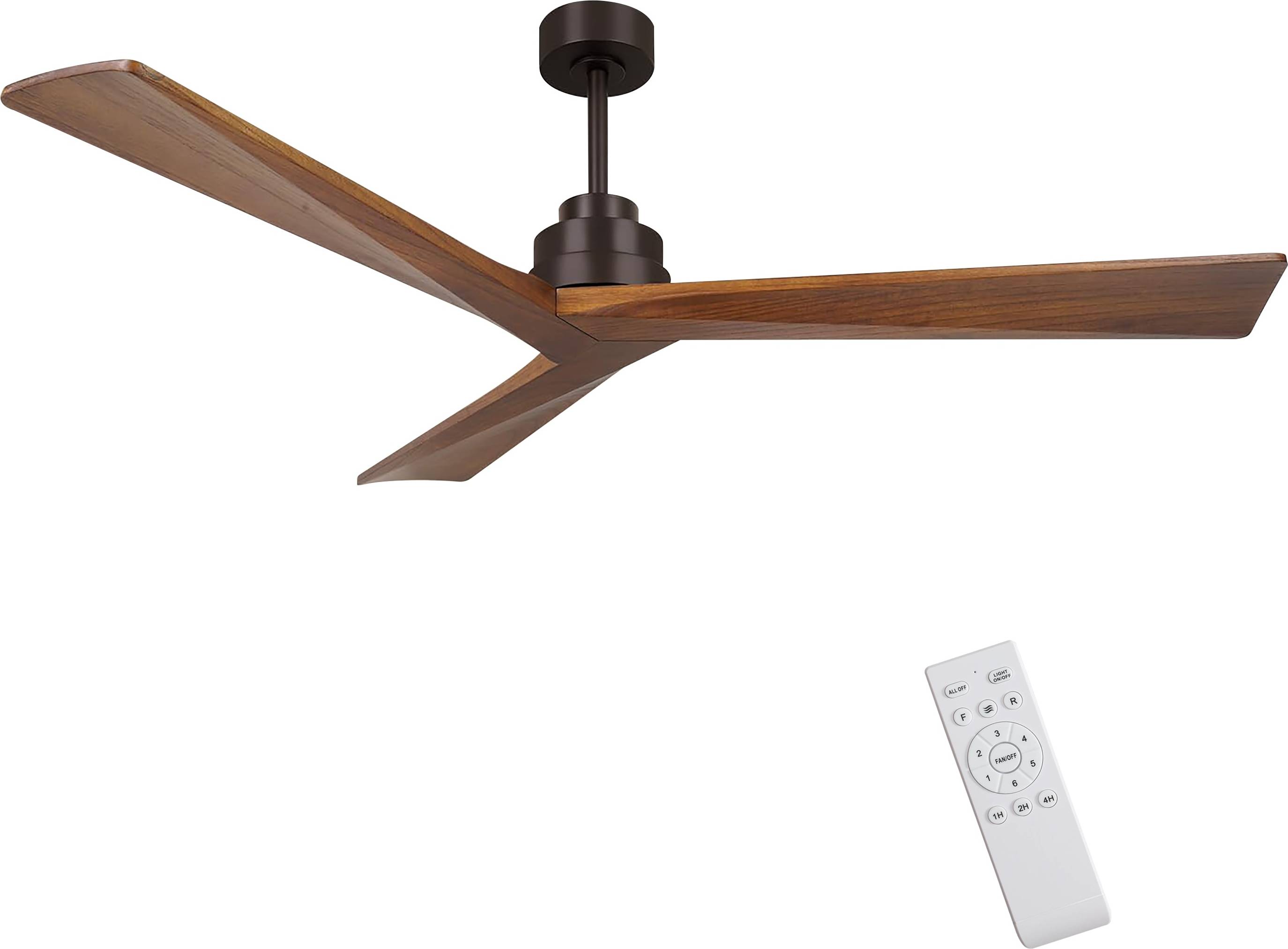 52 Inch Wood Ceiling Fan No Light