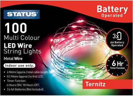 Status Ternitz 100 Multi Coloured LED Indoor Use String Light