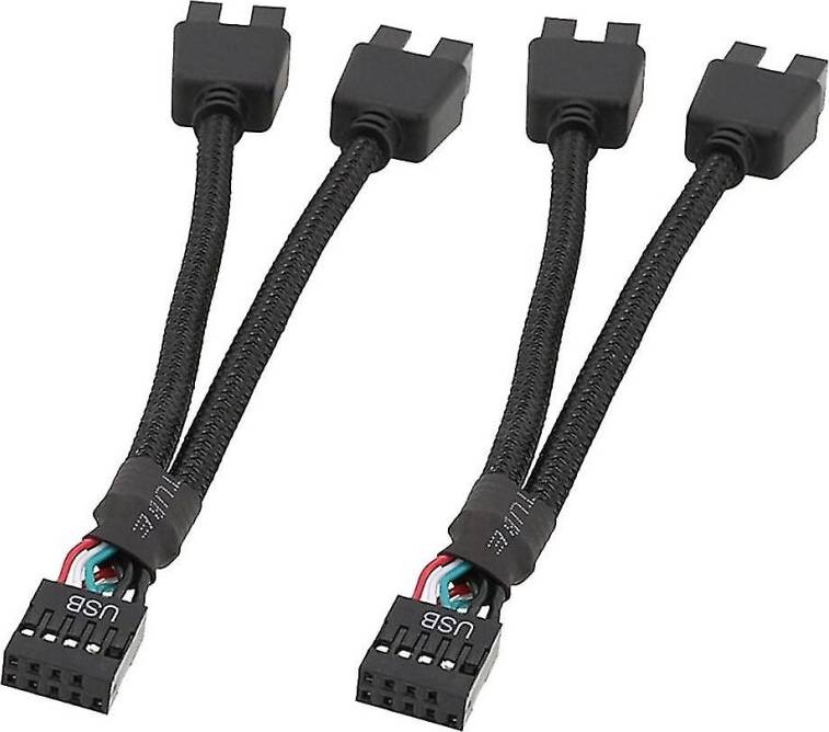 Kikidex 2Pcs USB Extension Cable 9 Pin