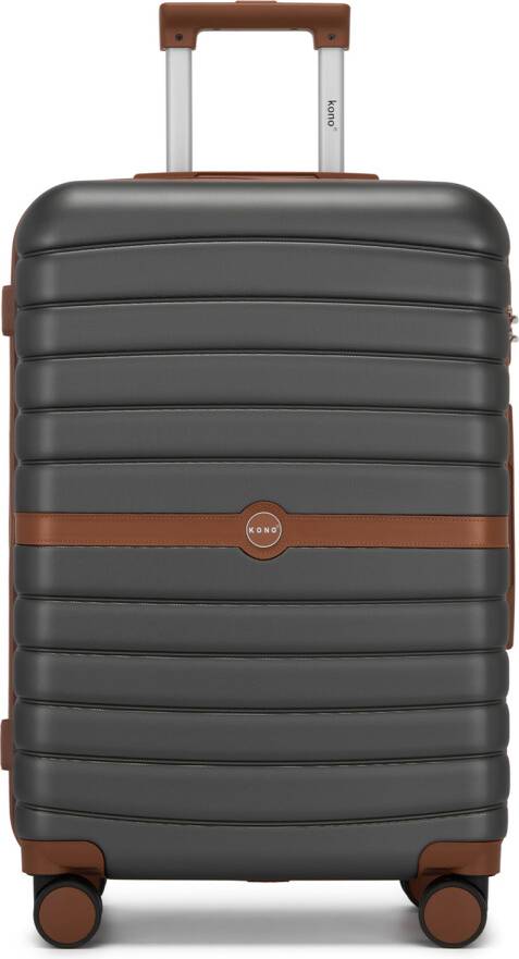 ABS PC Striped Design Cabin Suitcase Set