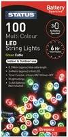 Festoon lights outdoor Status Bregenz 100 Multi Coloured LED Indoor Outdoor String Light