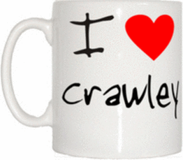 TeeTreeDesigns I Love Heart Crawley Cup & Mug