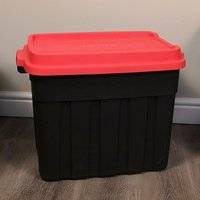 Samuel Alexander 68L Black Red Tuff Stackable Storage Box