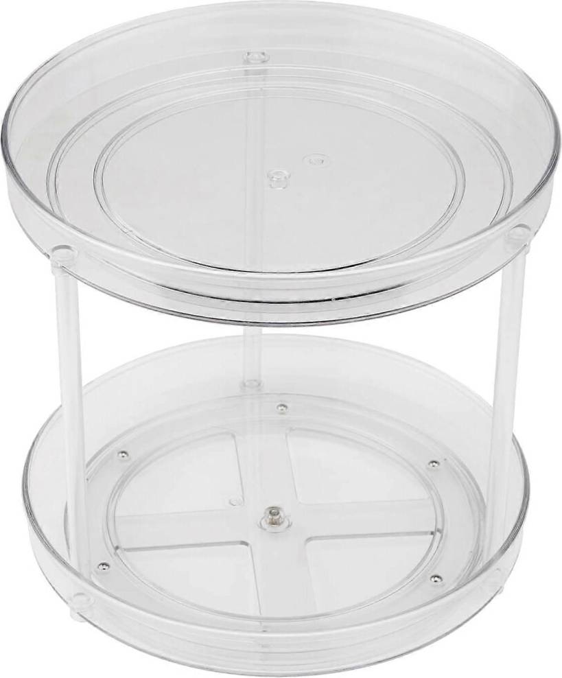 Kikidex Turntable Organizer 2 Tier Spice Rack