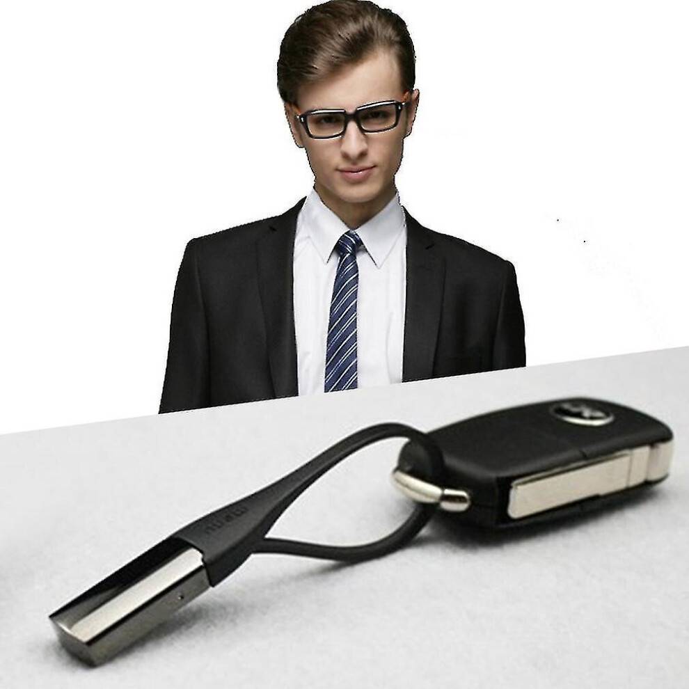 Wejoy Titanium Metal Key Chain Keyring Lover Creative Gift - Black