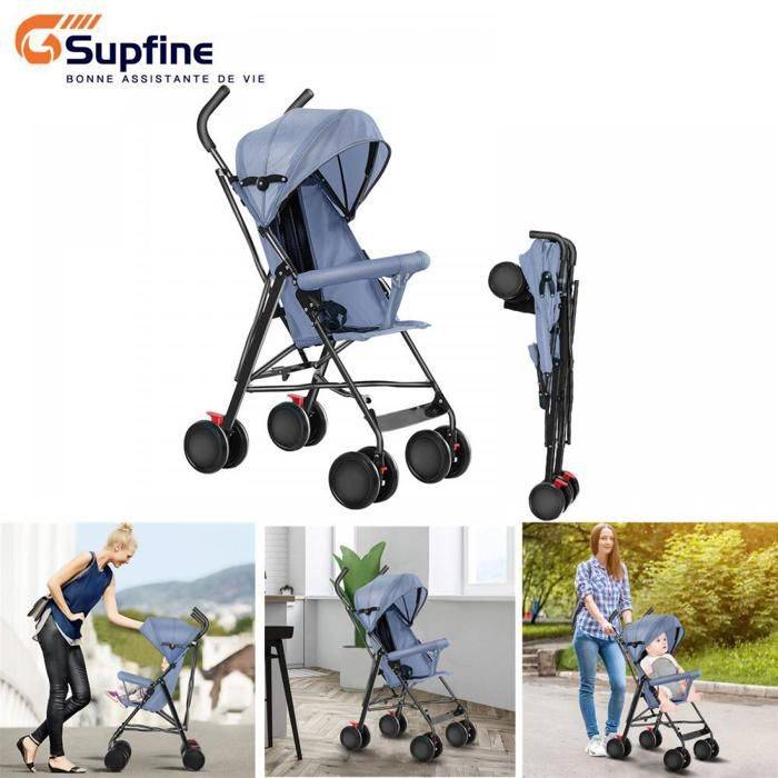 Poussette canne compacte Supfine Poussette Canne Compacte Bébé 2 en 1