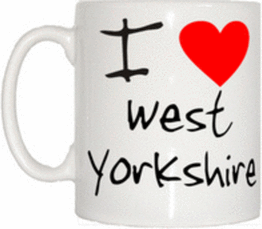 TeeTreeDesigns I Love Heart West Yorkshire Cup & Mug