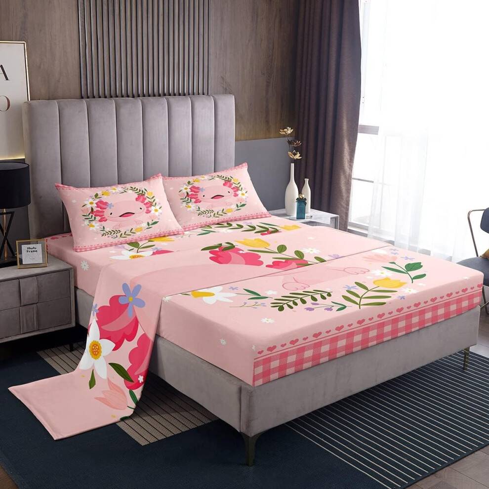 Double Unicorn Cartoon Bed Sheets Set