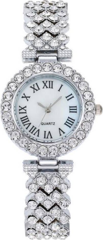 Maxpower Roman Pattern Diamond Quartz Ladies Watch