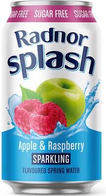Radnor Splash Sparkling Apple Raspberry Cans 24x330ml