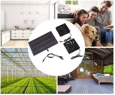 10W Weatherproof Solar Panel Fan Kit