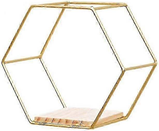 Kikidex Mounted Hexagon Display Rack Wall Shelf