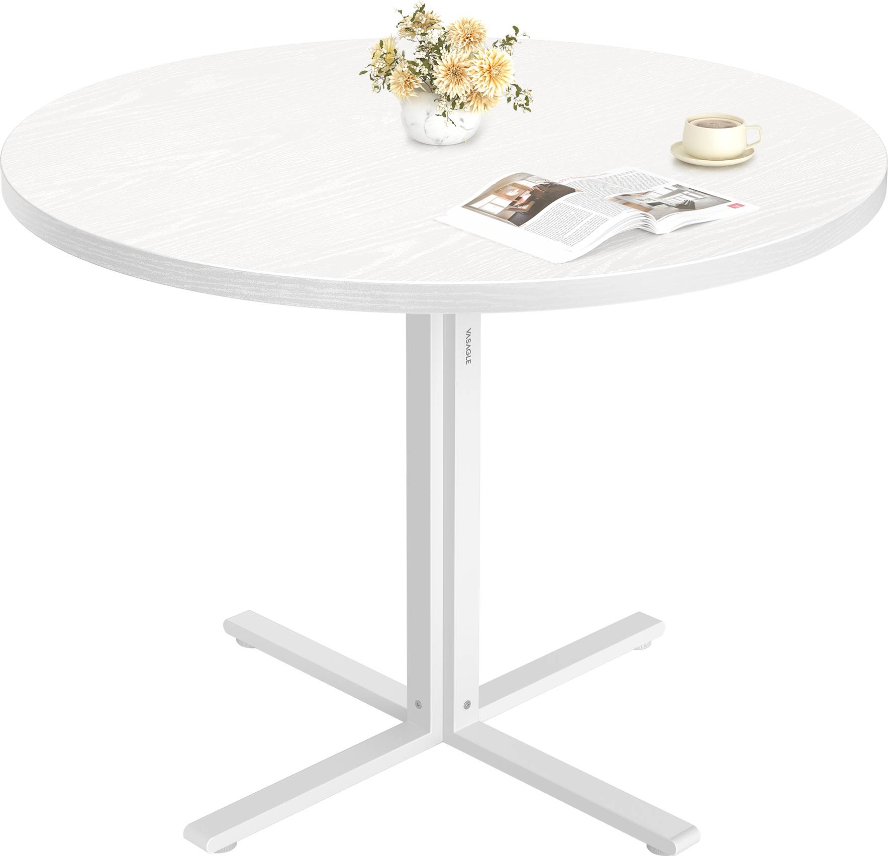 Vasagle LEDREM Round Small Kitchen Dining Table