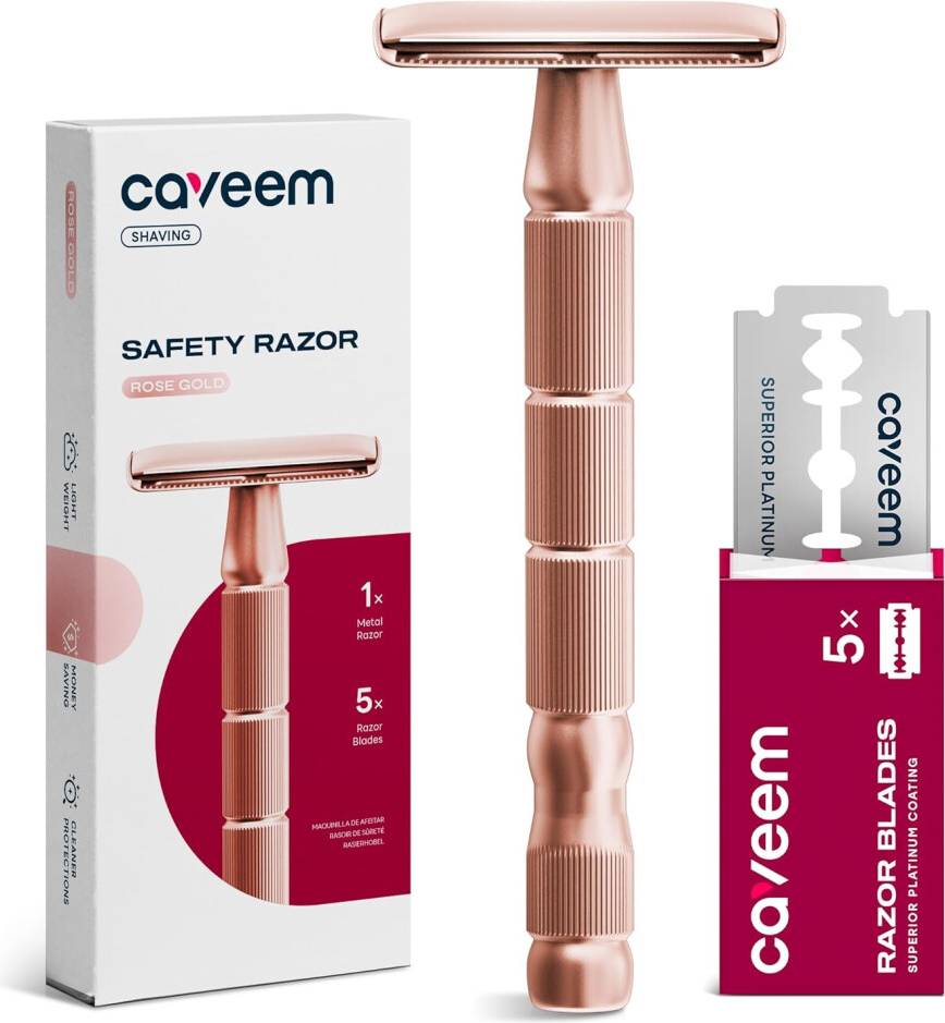 Double edge safety razor Double Edge Single Blade Safety Razor Rose Gold