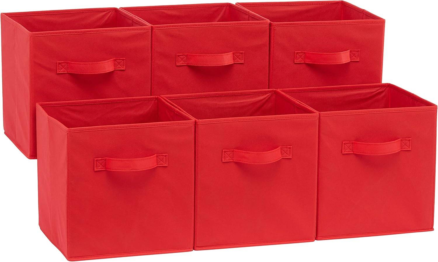 Amazon Basics Collapsible Red Storage Box 6pcs