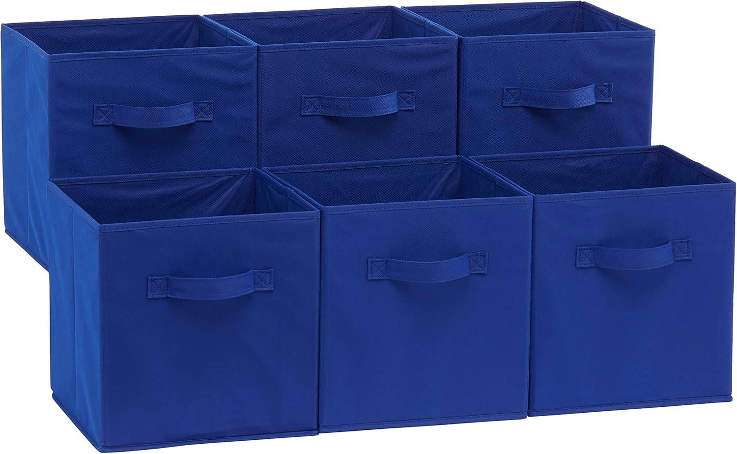 Amazon Basics Collapsible Navy Blue Storage Box 6pcs