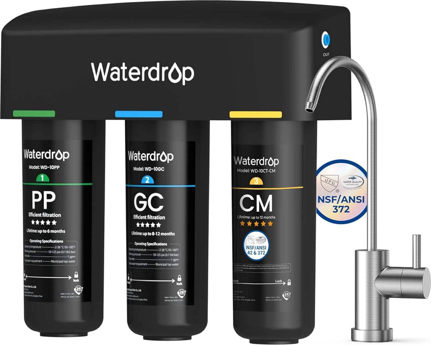 Sink water filter system Waterdrop TSB-CM Under Sink Water Filter System