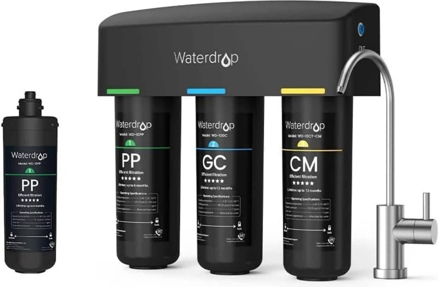 Sink water filter system Waterdrop TSB-CM Under Sink Water Filter System