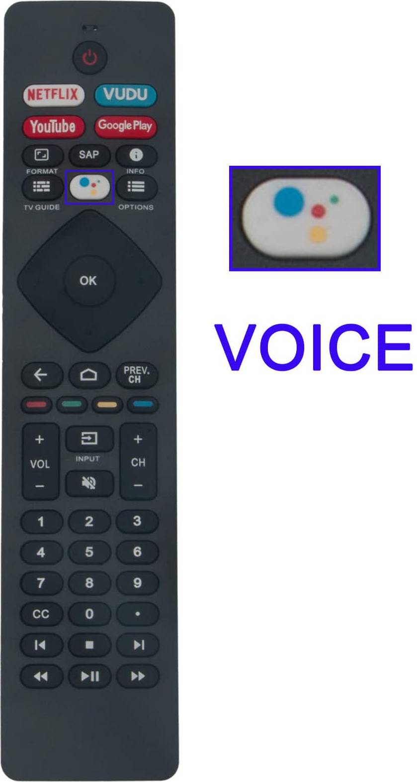 Allimity Voice Replacement Remote Control NH800UP