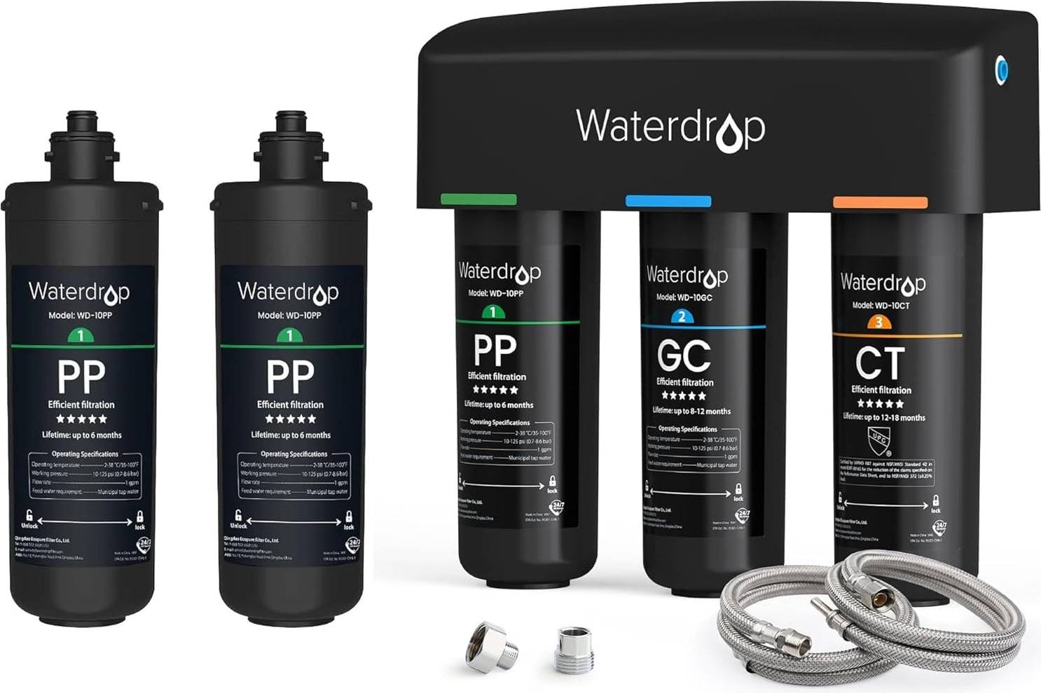 Sink water filter system Waterdrop TSA-10 Under Sink Water Filter System