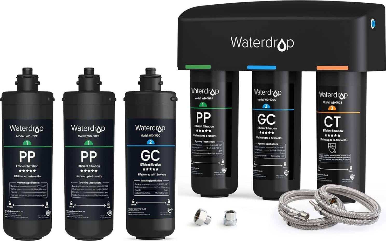 Water filter system under sink Waterdrop TSA-10 Under Sink Water Filter System