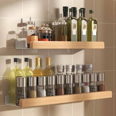 Wall mounted spice rack Shein Wall-Mounted Multi-Function Storage Rack