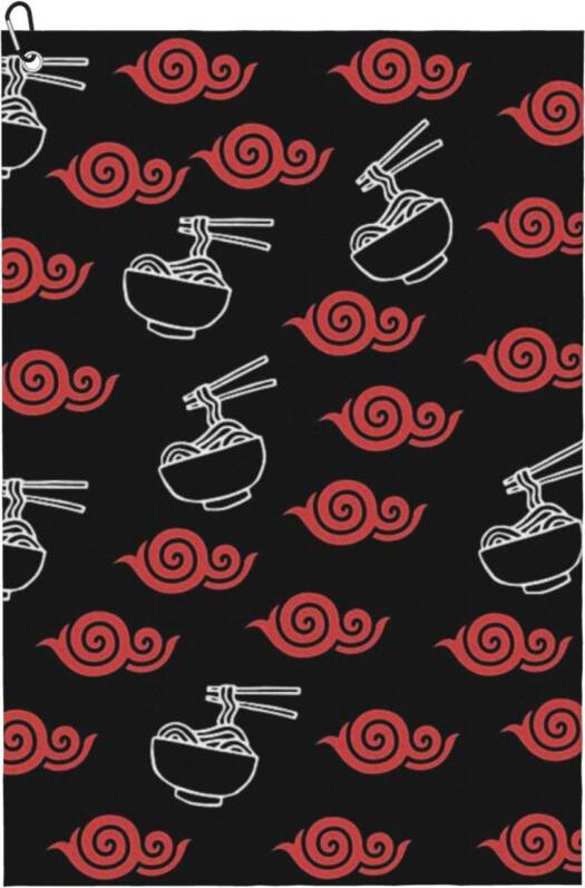 WHIBOS Japanese Ramen With Red Cloud Pattern