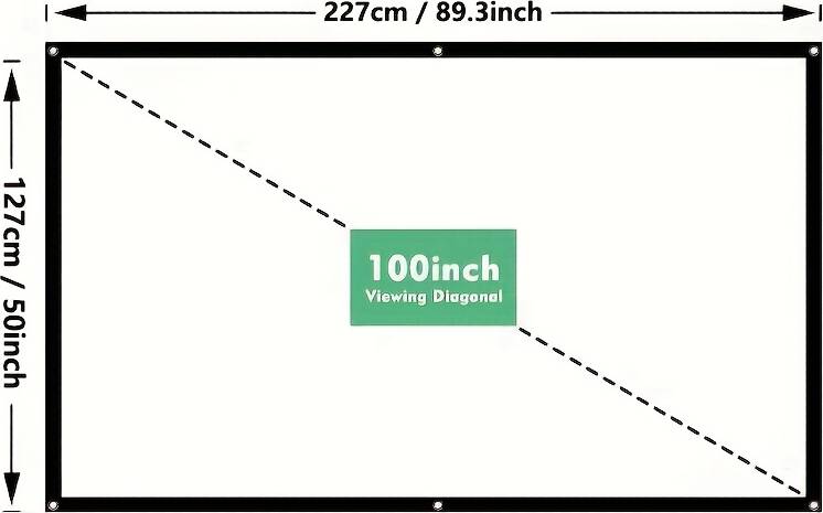 Temu 72 Inch Foldable Projection Screen