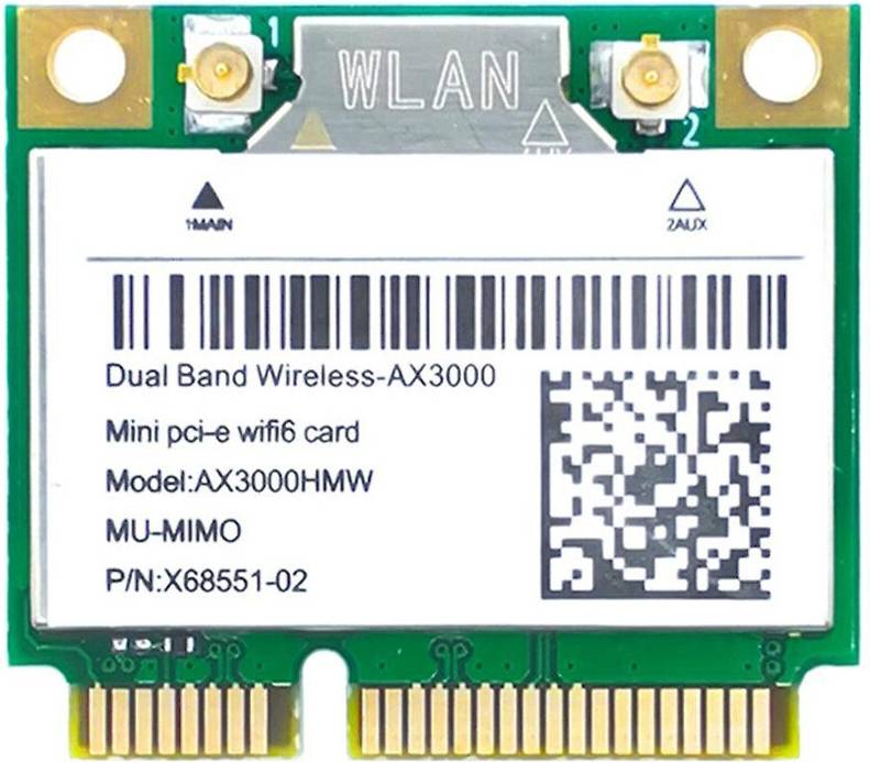 Wireless network adapter Intel Ax200 Mini PCIe Wireless Network Card