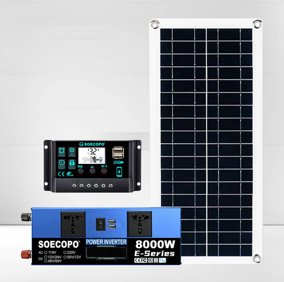 300W Solar Panel Kit 8000W Power Inverter