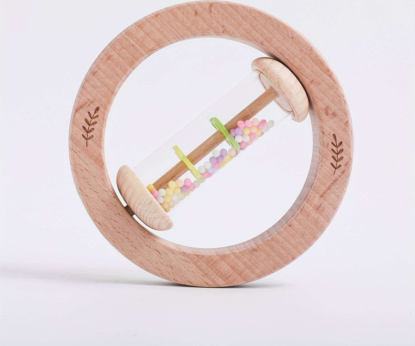Temu Wooden Round Rattle Toy