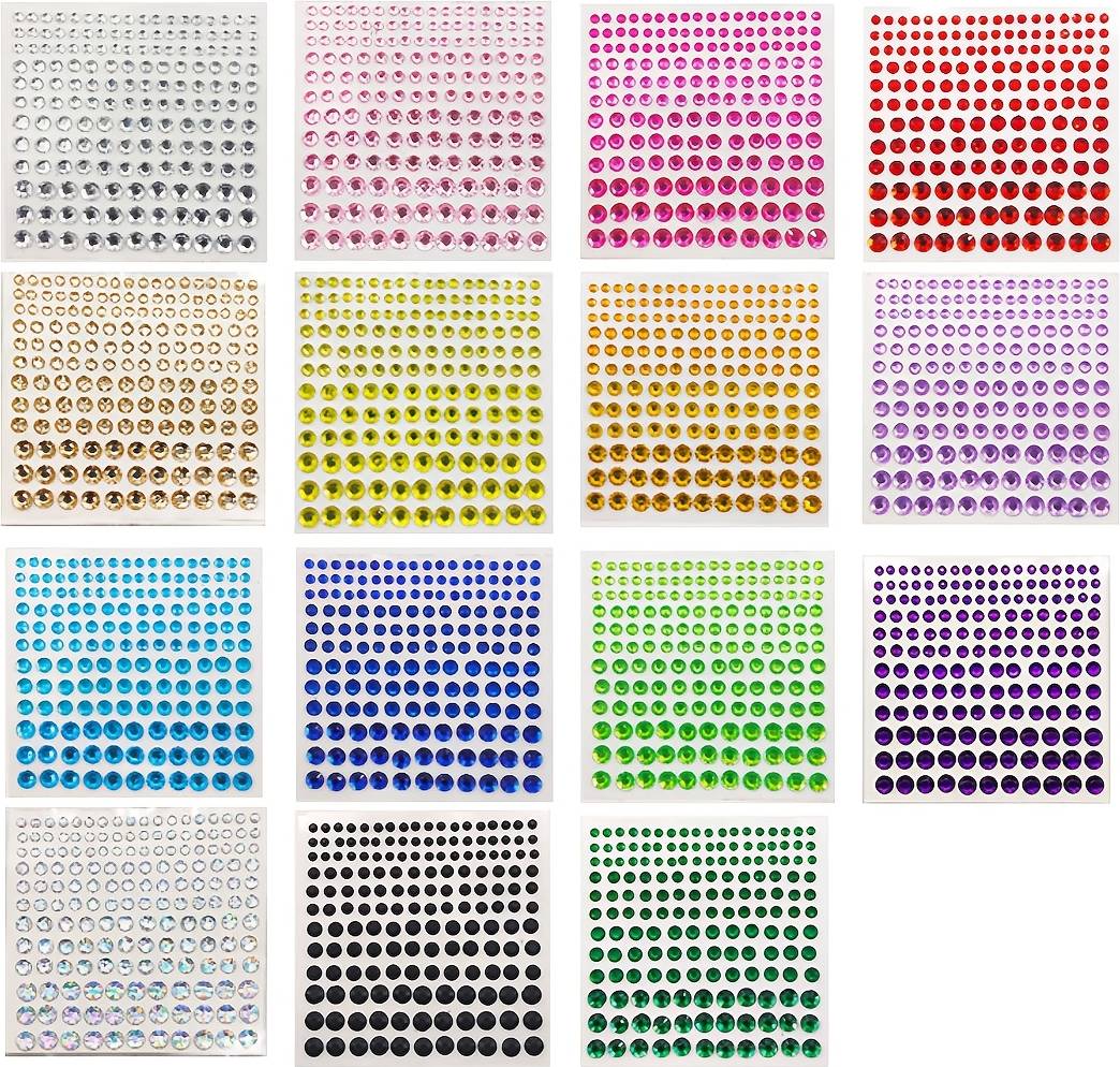 Temu 3D Rhinestone Stickers 2475pcs