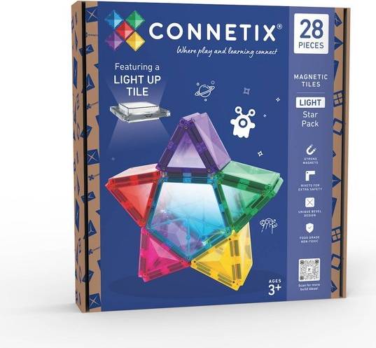 Magnetisk led CONNETIX Light Star Pack Led Light Magnetic Blocks 28el