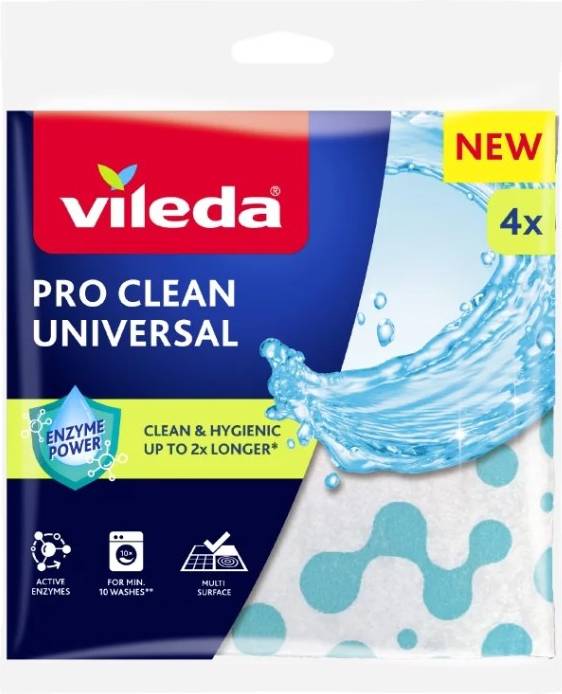 Vileda Pro Clean Universal 4 Pack