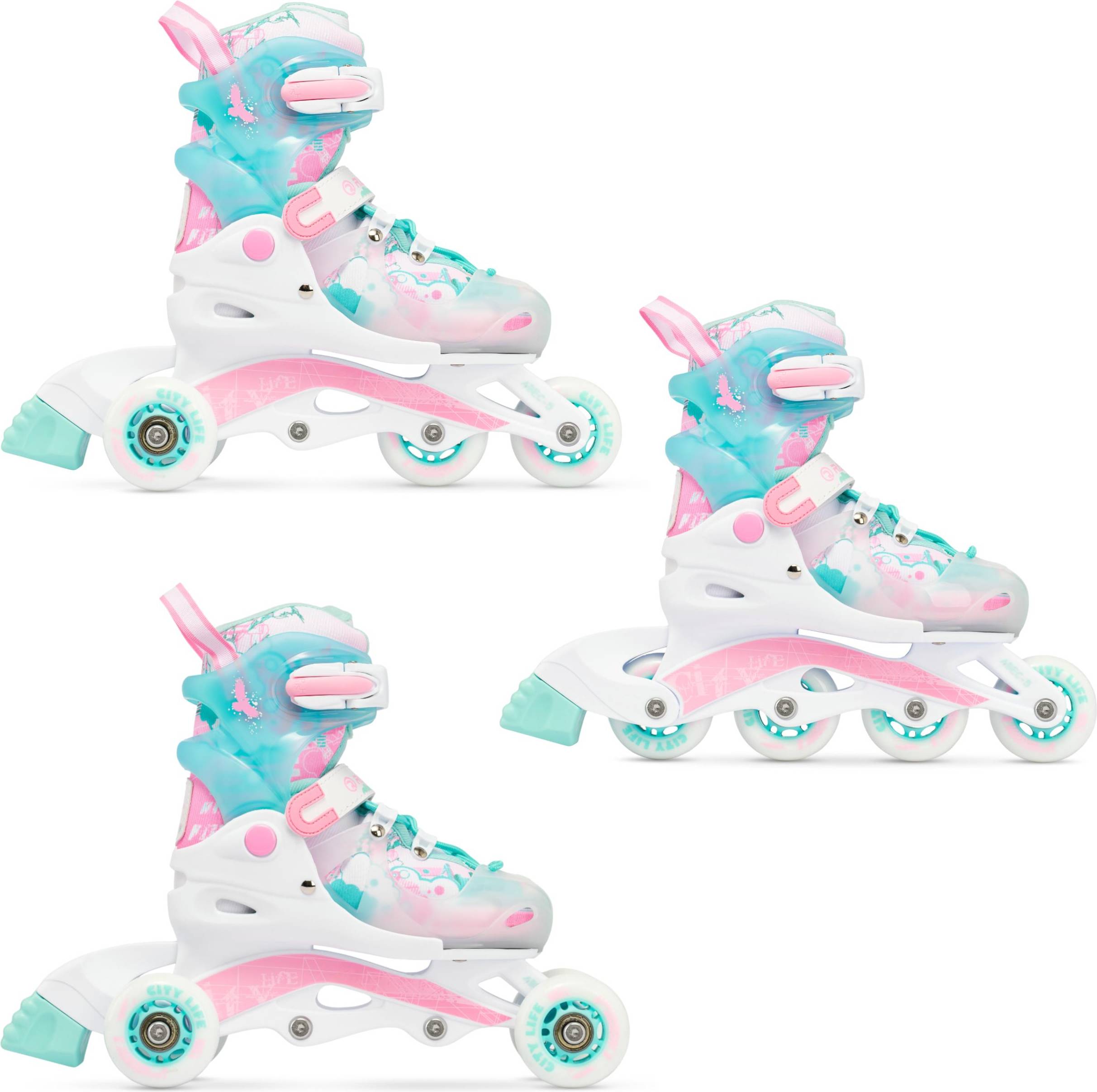 Inlines barn Raven Princess Inlines Vit Mint Rosa