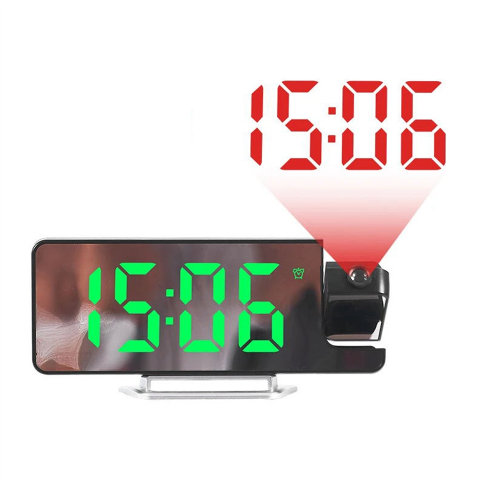 Kepptory 180 Rotation Time Temperature Alarm Clock