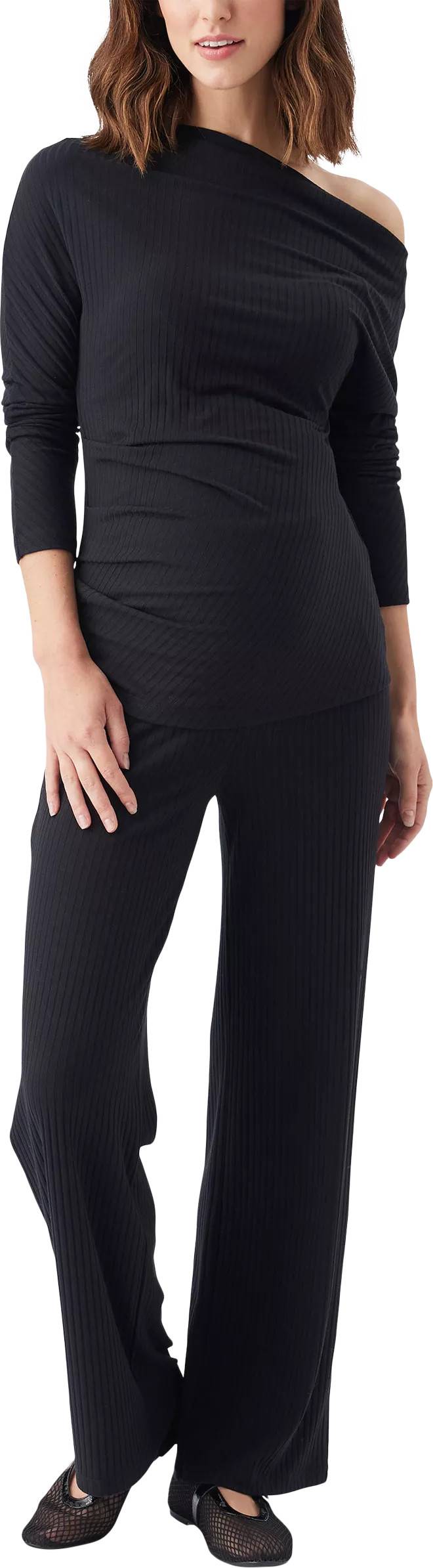 Ripe Maternity Off-Shoulder Rib Top