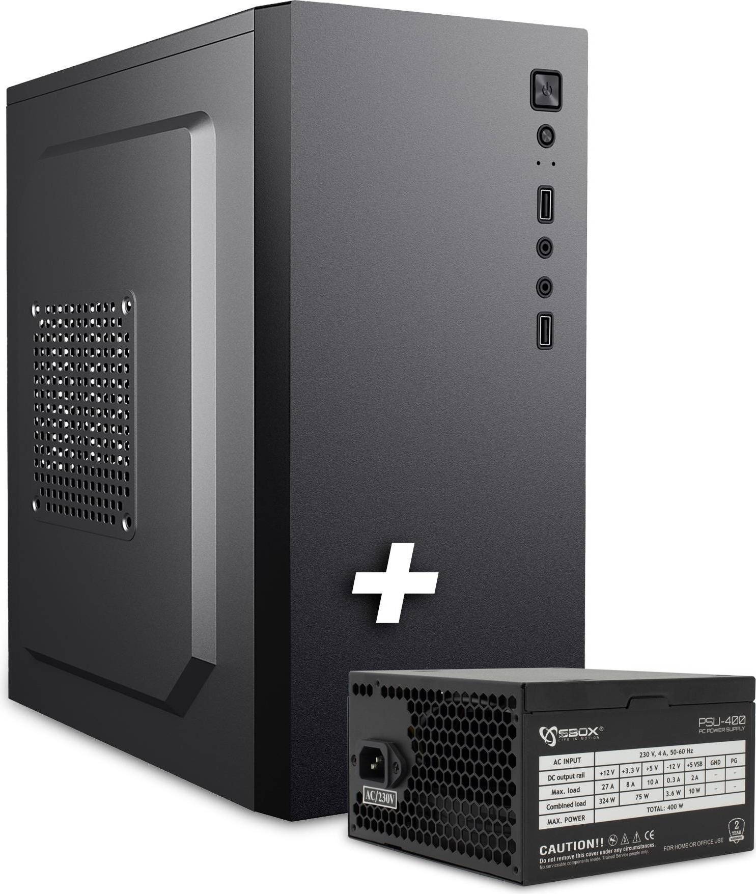 SBOX PCC-12 MicroATX PSU-400 Computer Case