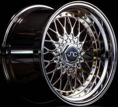 Wheels Rim JNC004 Platinum Gold Rivets 15x8