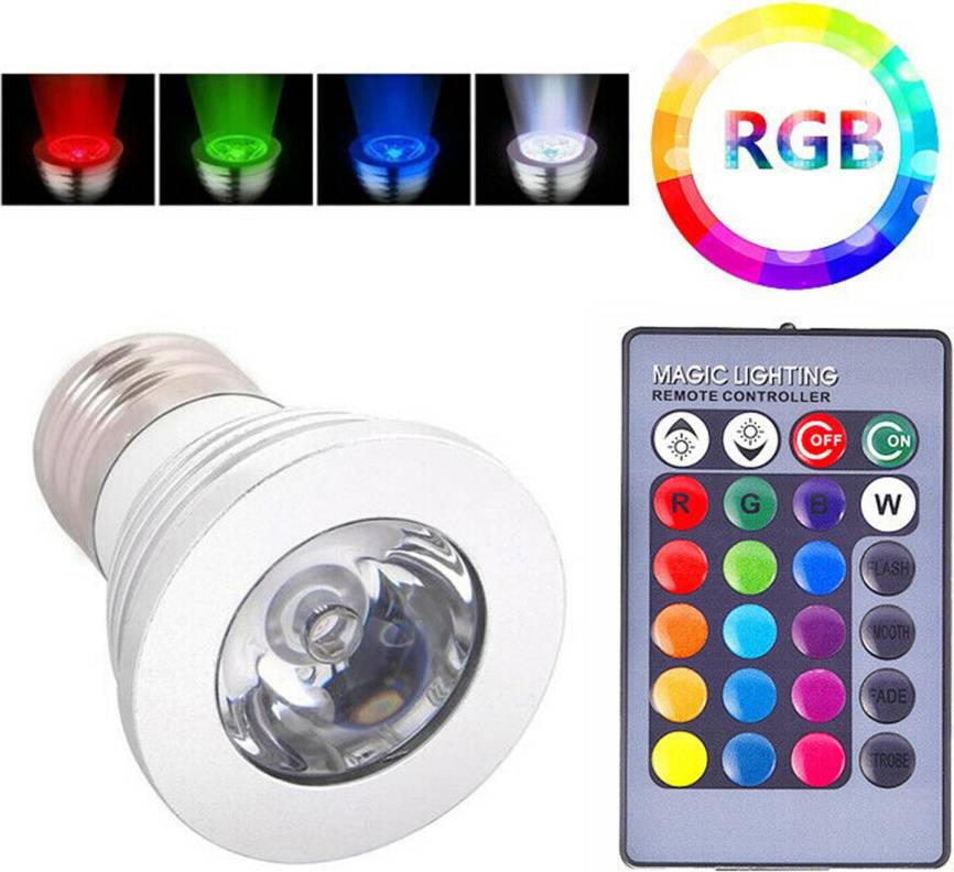 STOYOTU GU10 3W 16 Color Changing RGB Dimmable LED Light Bulbs Set