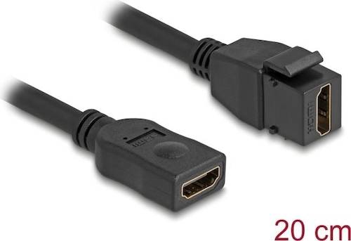 DeLock HDMI Forlængerkabel 20cm Sort