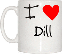 TeeTreeDesigns I Love Heart Dill Cup & Mug