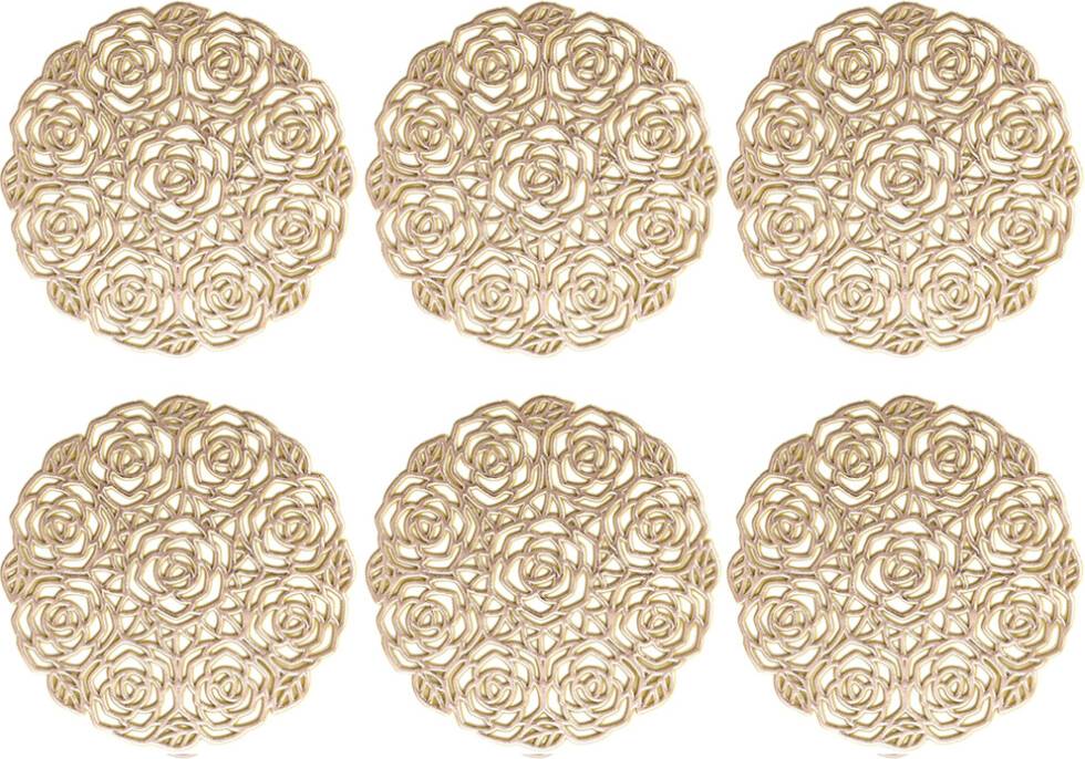 Coaster 6Pcs Hollow PVC Table Mat Coaster