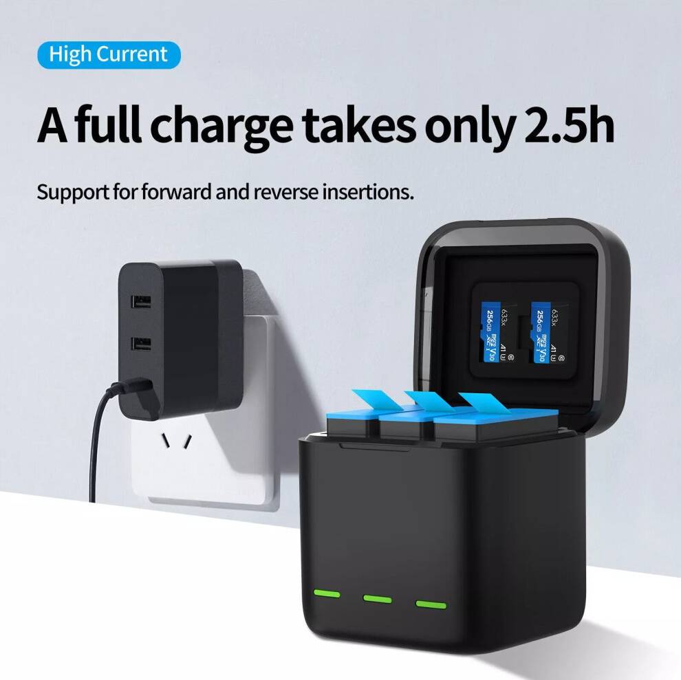 Battery Storage Charging Box Docks Case For GoPro Hero