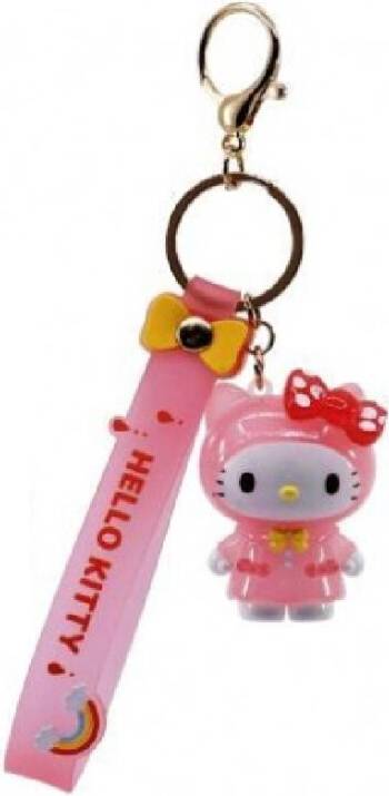 Hello Kitty Keychain Strap Raincoat Keyring