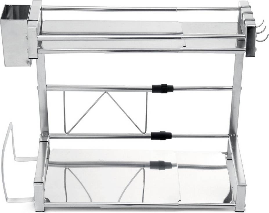 Greenzech Stainless Steel 2 Tier Adjust Kitchen Spice Rack