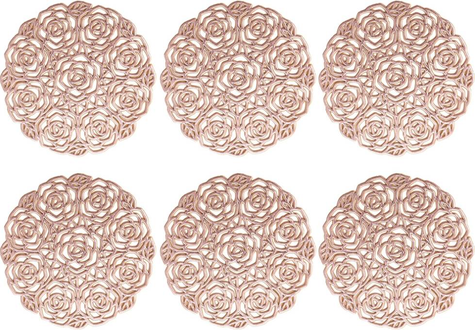 Coaster 6Pcs Hollow PVC Table Mat Coaster