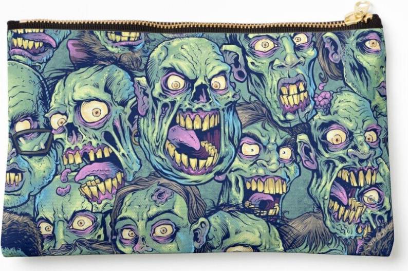 WHIBOS Zombie Repeatable Pattern Cosmetic Organizer