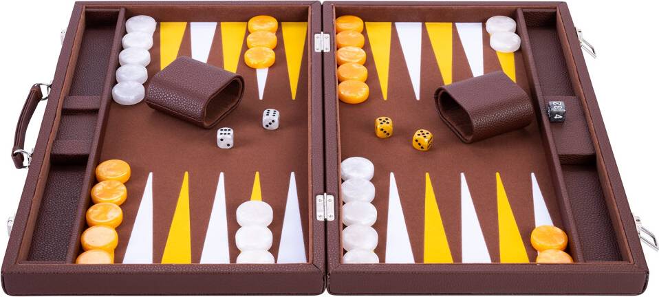 Luxury 18 Inch Inlaid Velvet Backgammon Set
